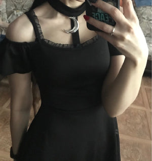 Off Shoulder Black Dress