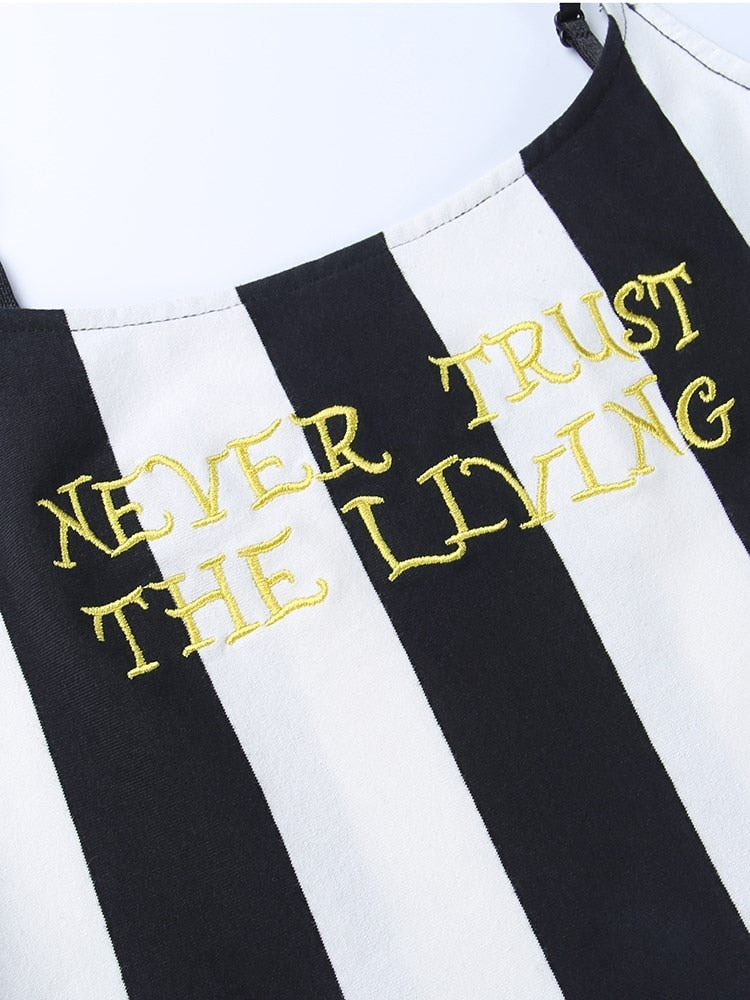 'Never Trust The Living' Striped Top