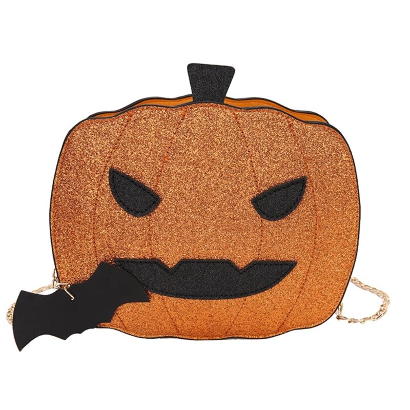 The Glitter Orange Pumpkin Shoulder Bag