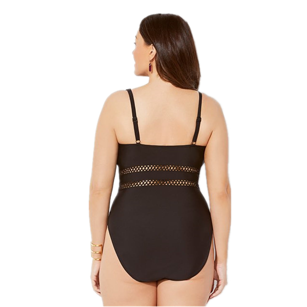 Plus Size Black Chic Monokini