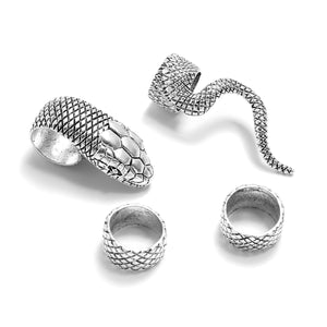 Snake Shaped Rings Set