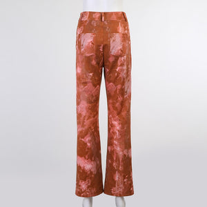 Tie-Dye Flare Trousers