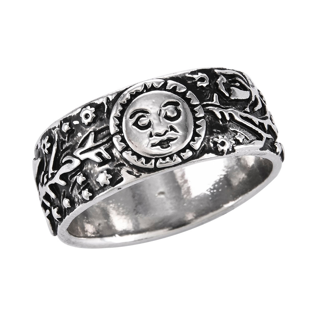 Vintage Style Moon and Sun Ring