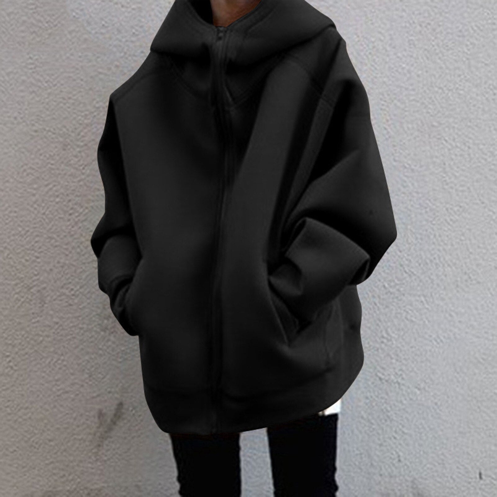 Plain Design Oversized Jacket