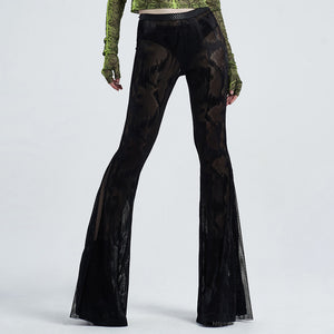 Transparent Flared Trousers