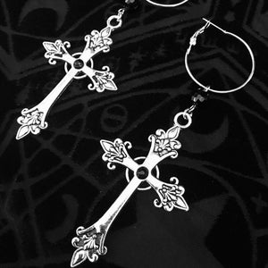 Cross Shaped Gothic Earrings