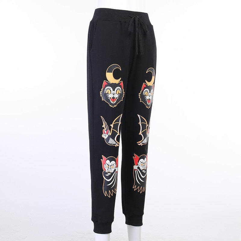 Dracula Print Harem Pants