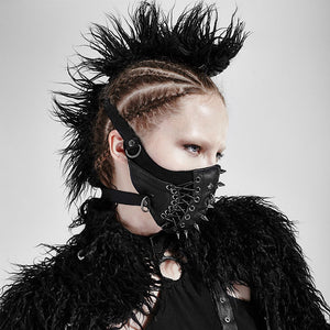 Leather Lace Up Mask