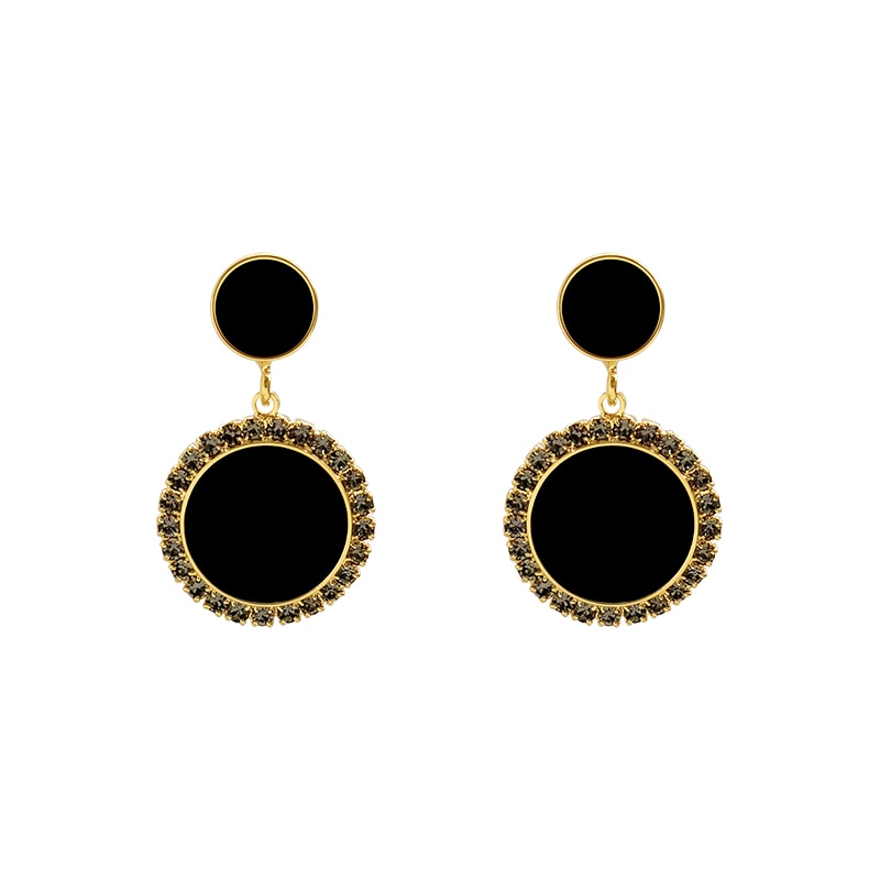 Gold Rhinestone Earrings