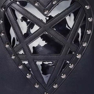 Black Heart Shaped Bag