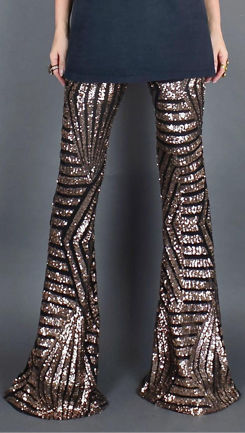 Glitter Flare Pants