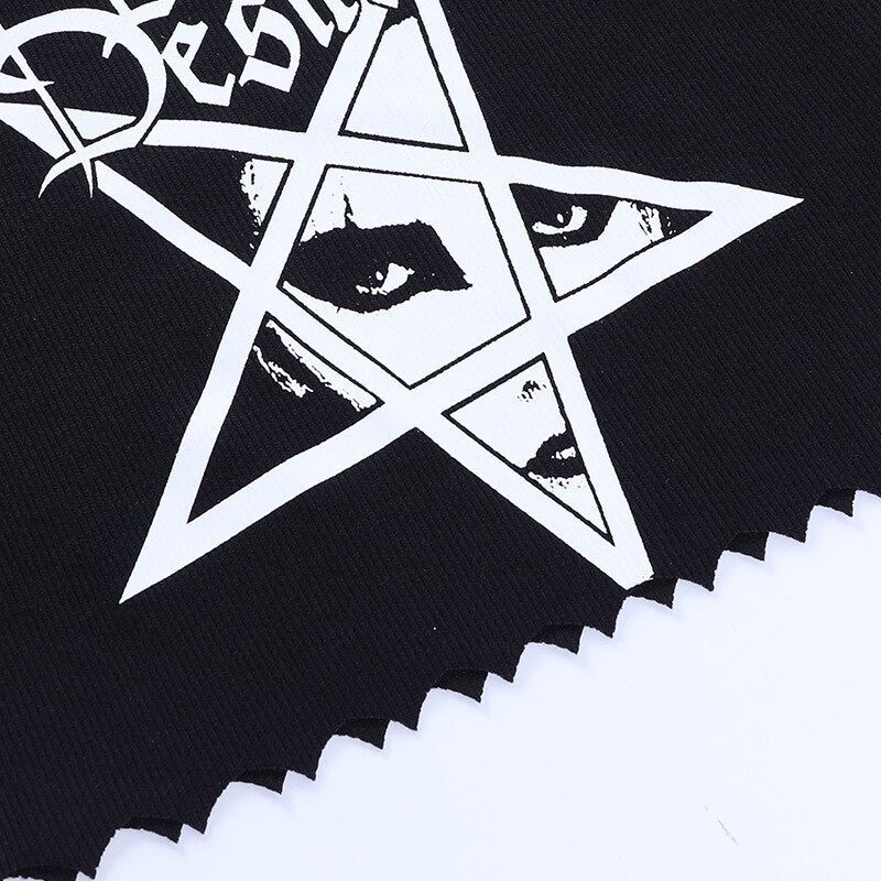 Dark Desires Pentagram Print Top