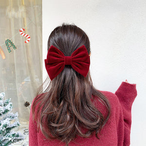 Velvet Bow With Clip