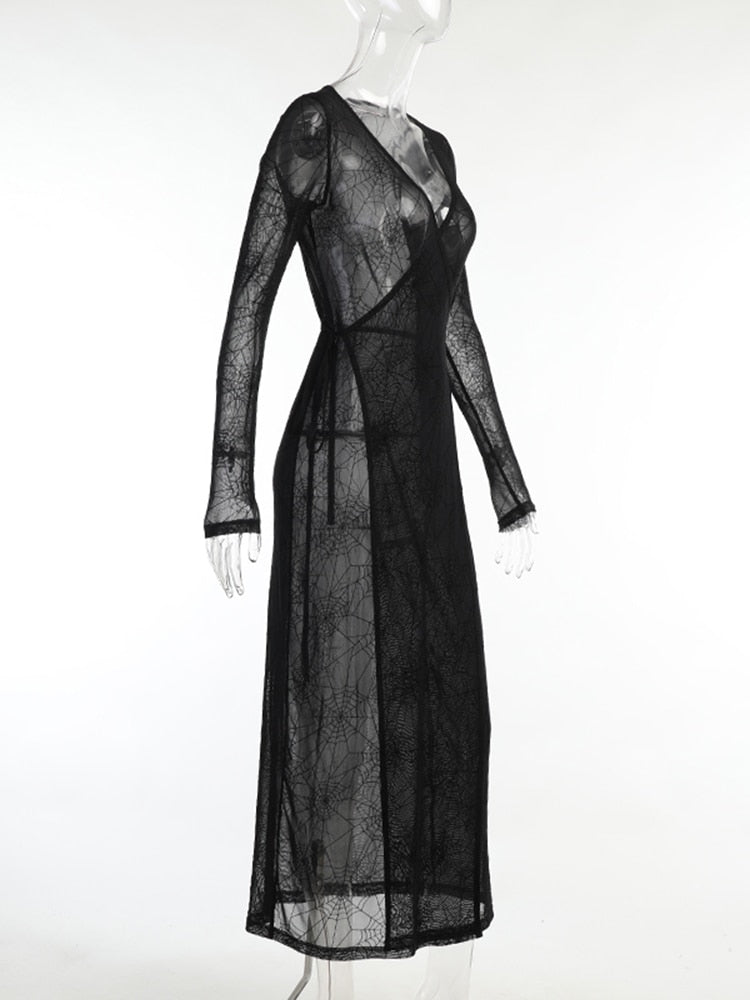 Spider Web Maxi Dress