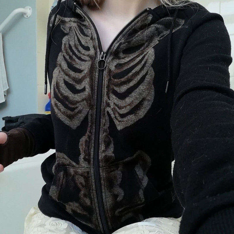 Skeleton Print Jacket