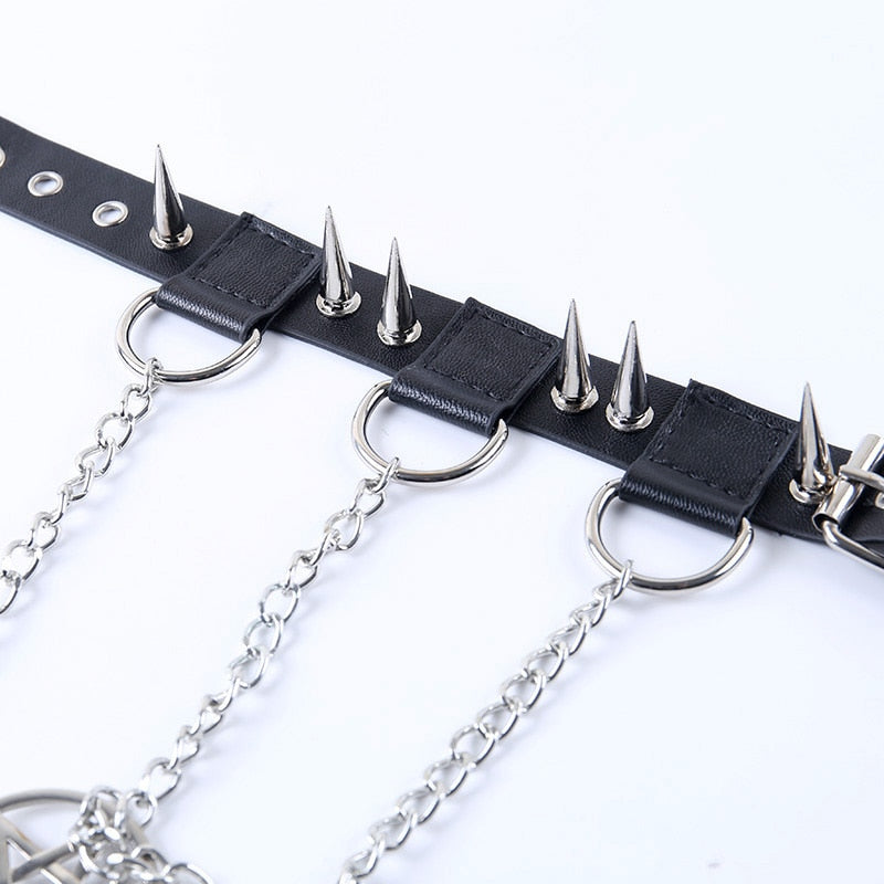 Pentagram Chain Suspenders