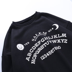 English Alphabet Print Hoodie