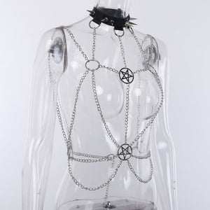 Pentagram Chain Suspenders