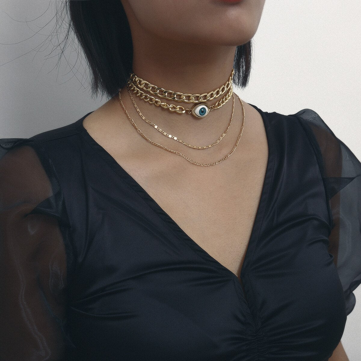 Evil Eye Protection Chains Choker