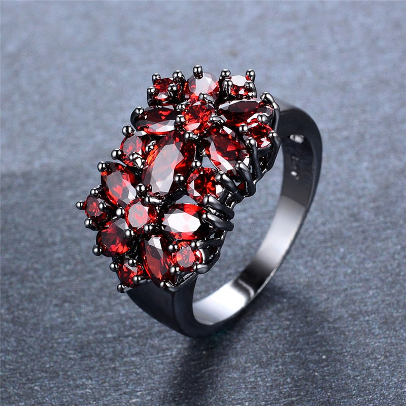 Zircon Flower Shaped Ring