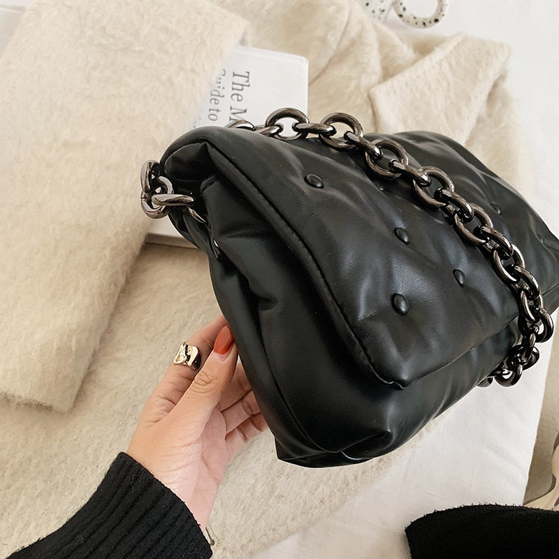 Shoulder Bag With Chain Handle