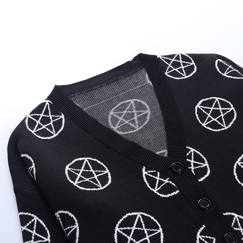 Pentagram Pattern Cardigan