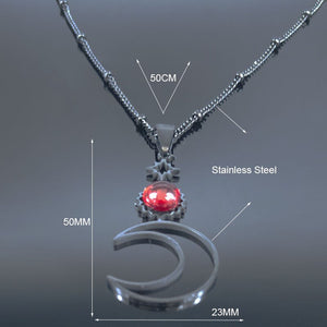 Star And Moon Shaped Necklace