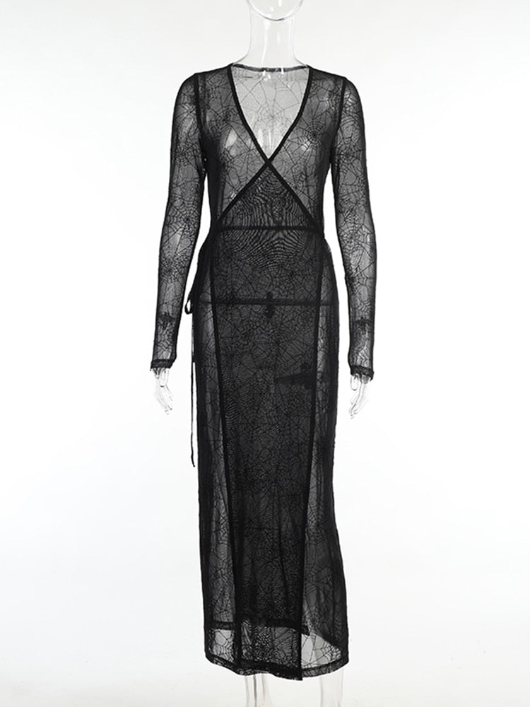 Spider Web Maxi Dress