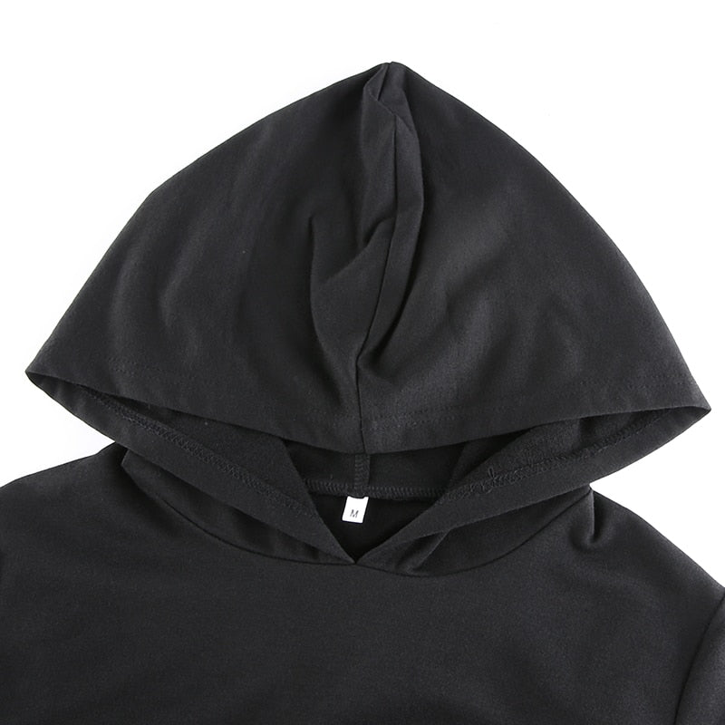 Black Tie Up Hoodie