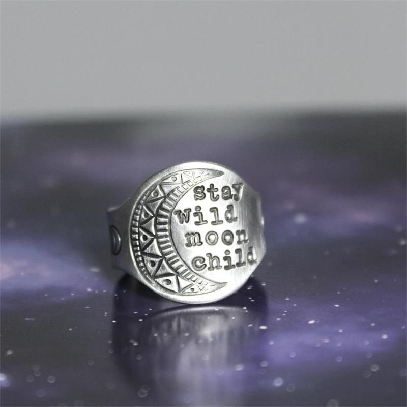 "Stay Wild Moon Child" Ring