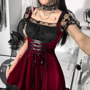 Witch Corbin Mini Dress in Red