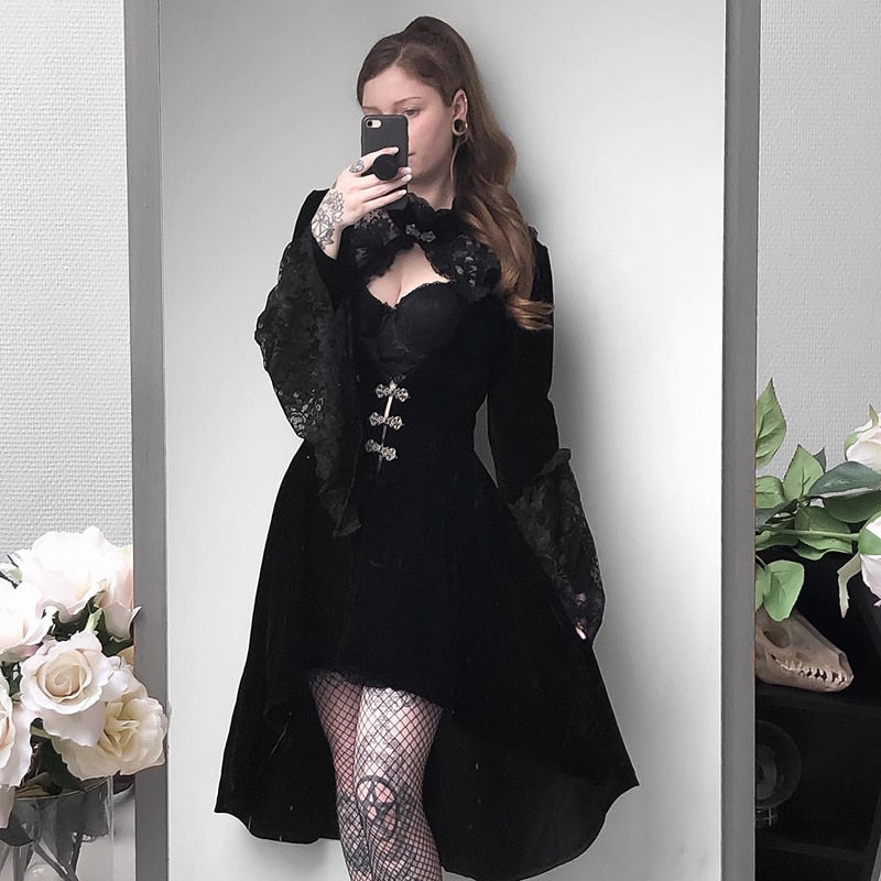 Witch Willow Velvet Mini Dress