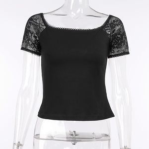 Lace Sleeved T-Shirt