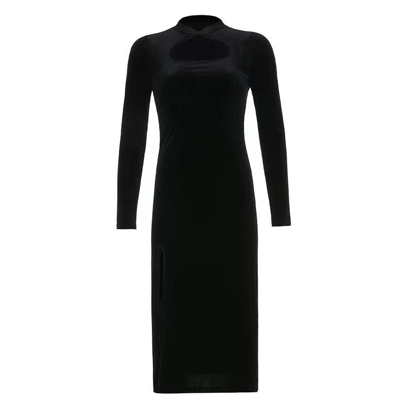 Witch Amita Black Midi Dress