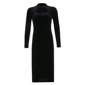 Witch Amita Black Midi Dress