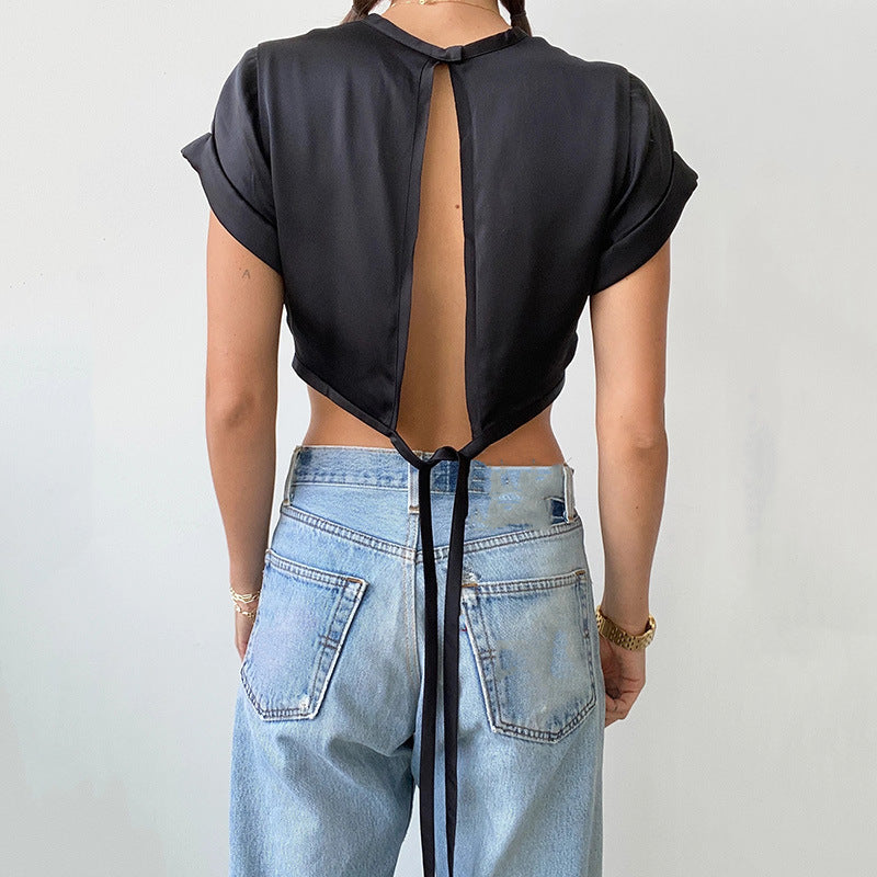 Witch Romilda Satin Crop Top