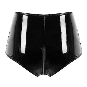 All-Over Zippers High Waist Shorts