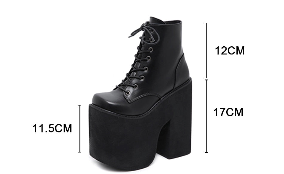 Witch Hag Heeled Platform Boots