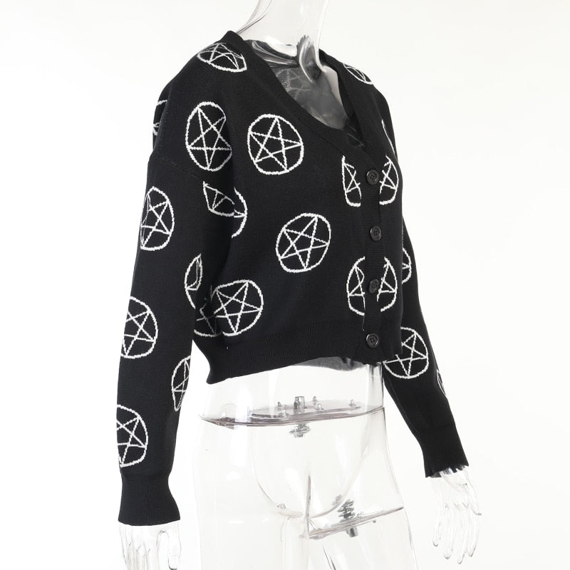 Pentagram Pattern Cardigan