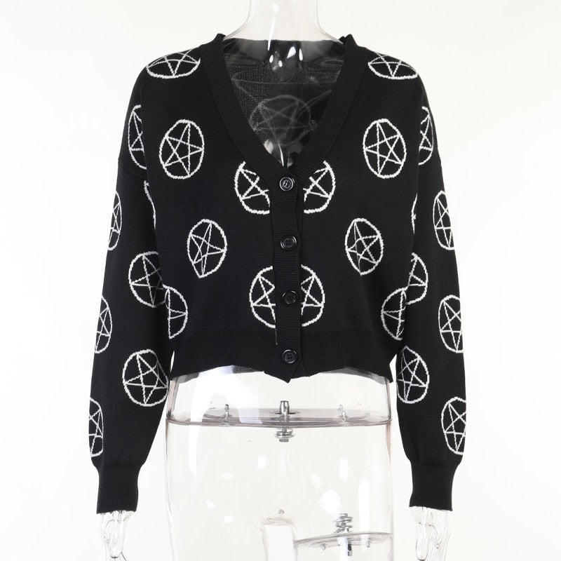 Pentagram Pattern Cardigan