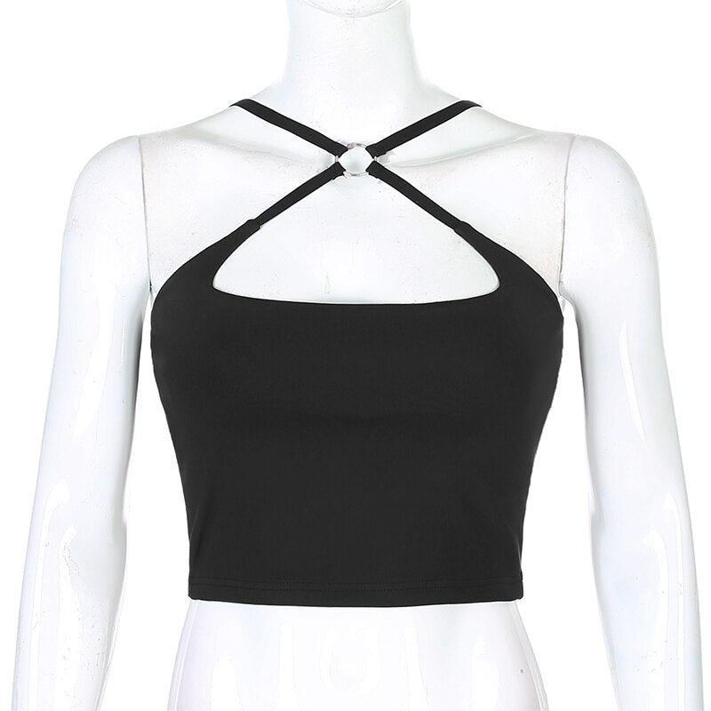 Cordelia Cross Choker Top