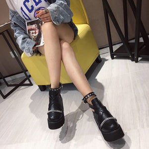 Chain Platform Boots