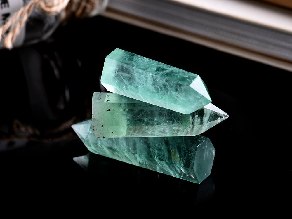 Natural Green Fluorite Crystal Ornament