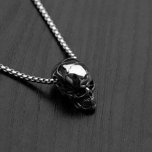 Silver Skeleton Head Necklace