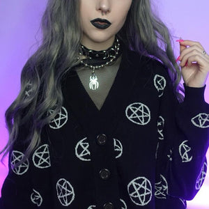 Pentagram Pattern Cardigan