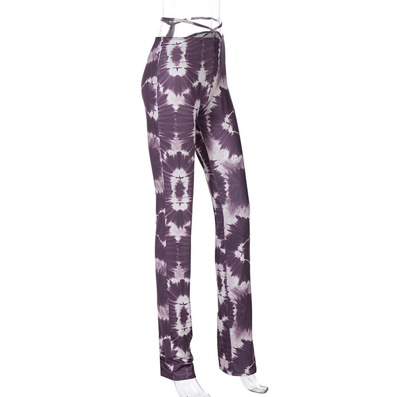 Tie-Dye Strappy Pants