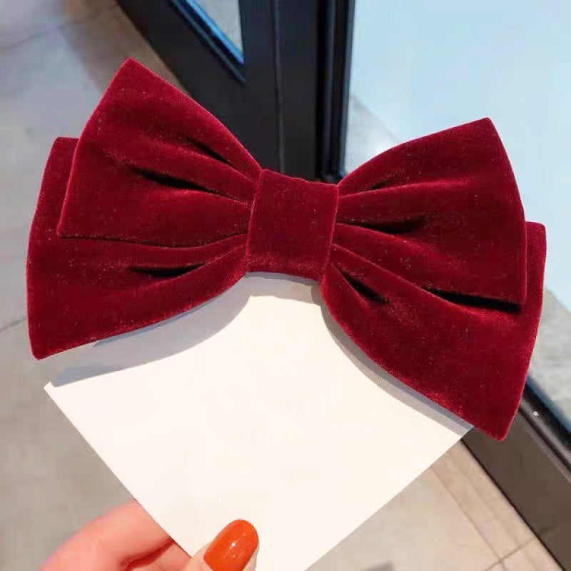 Velvet Bow With Clip