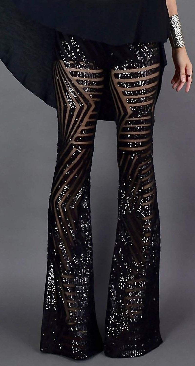 Glitter Flare Pants