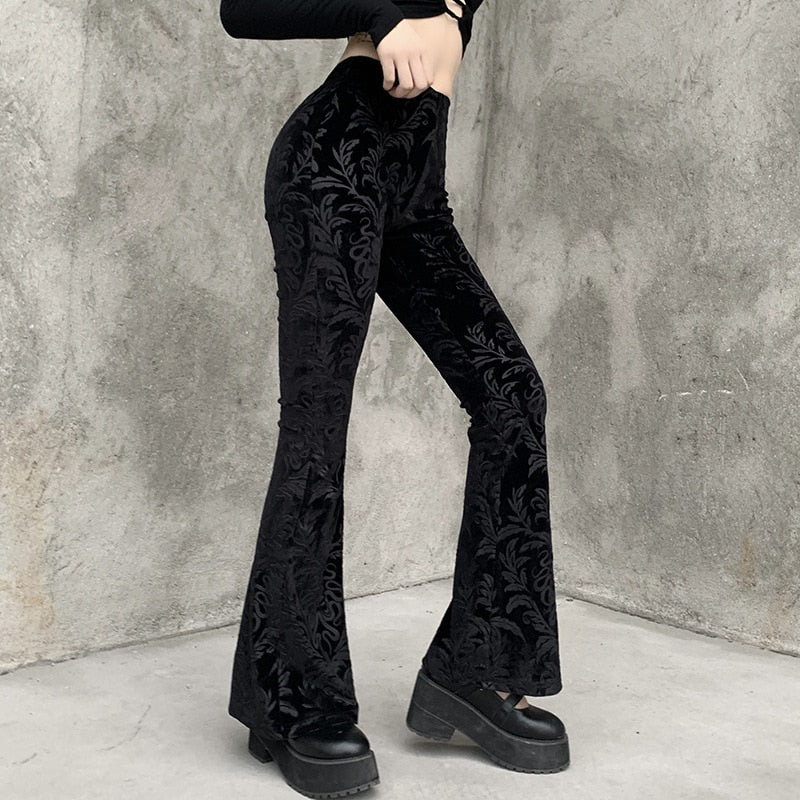 Floral Velvet Pants