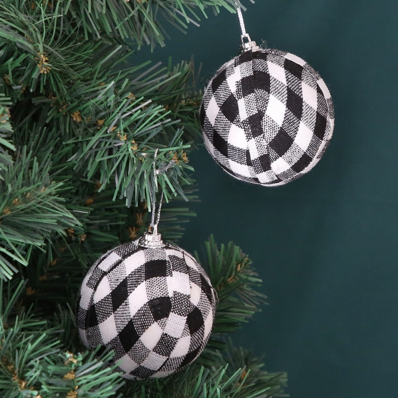 Plaid Balls Christmas Ornament